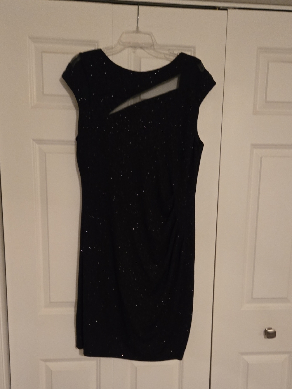 Scarlett Black Sparkle Cutout Midi Dress